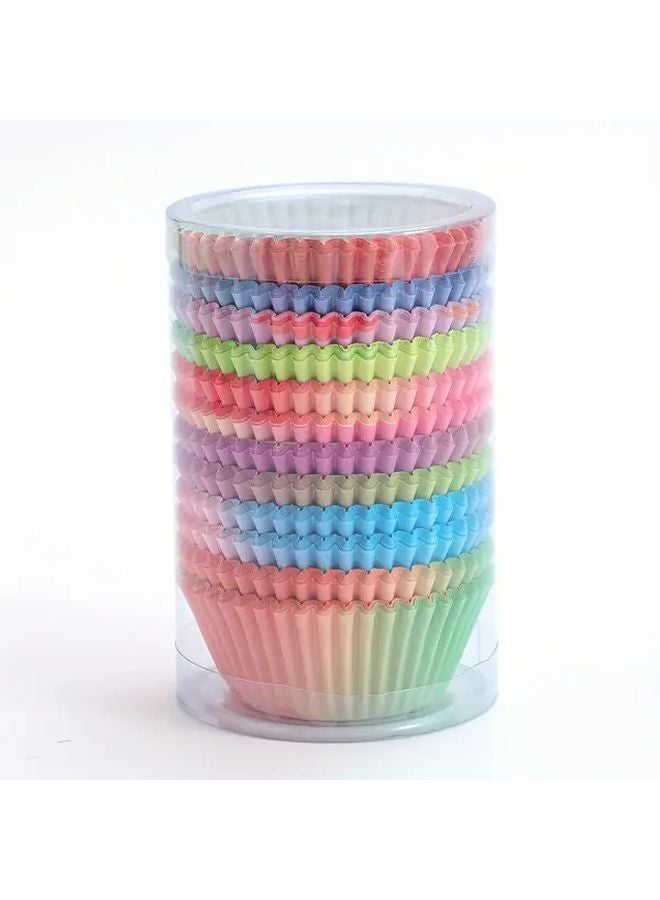 300PCS Gradient Color Cake Paper Cups Set Muffin Baking Tools Oven Home - Image 1